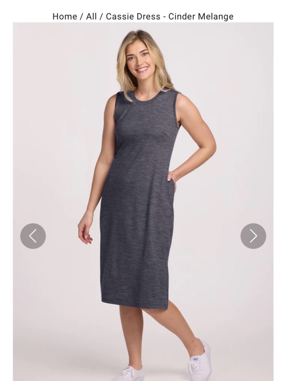 **NWT**Woolx Merino wool Cassie Sleeveless Midi Dress XS